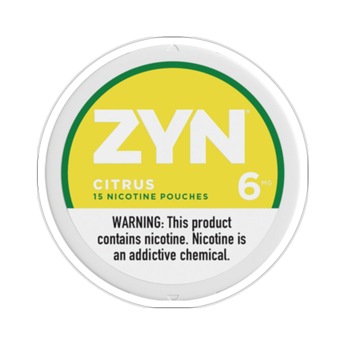 ZYN zyn Citrus Nicotine Sticker | Unofficial Zyn Merch