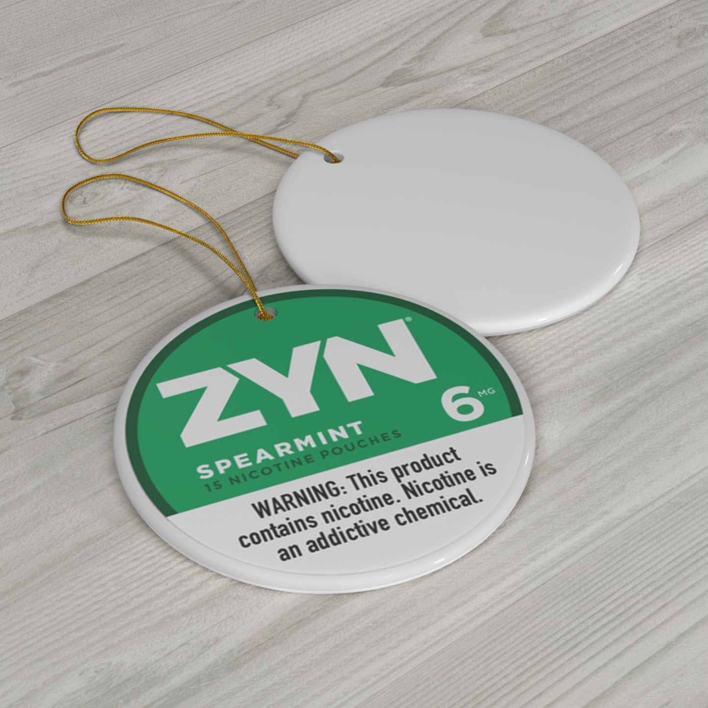 Zyn Spearmint Ornament | Refreshing Tree Decoration | Unofficial Zyn Christmas Decor